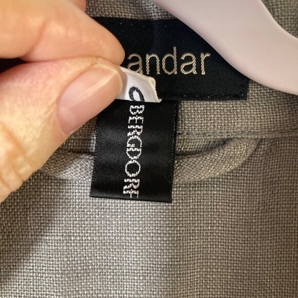 Womens Eskandar Open Linen Jacket Heavy Weight‎ Lagenlook Gray Esk 0 US 6/8 - Picture 7 of 11